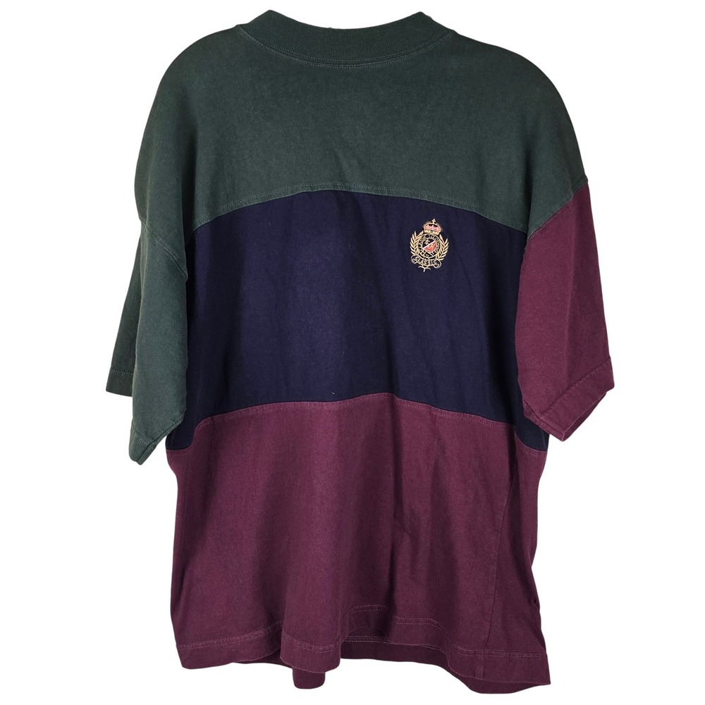 Vintage Huntinghorn Classics Colorblock T-Shirt Crest Embroidered Men's Medium